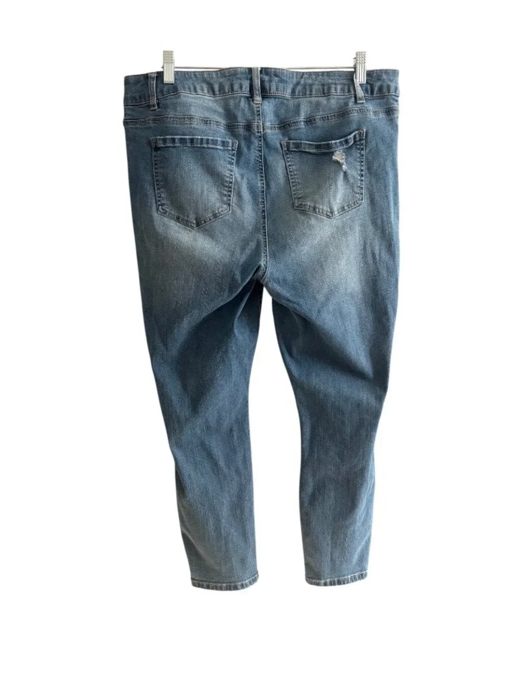 Indigo Fusion Plus Size 18 Indie Sleaze Distressed Skinny Jeans Y2K Streetwear